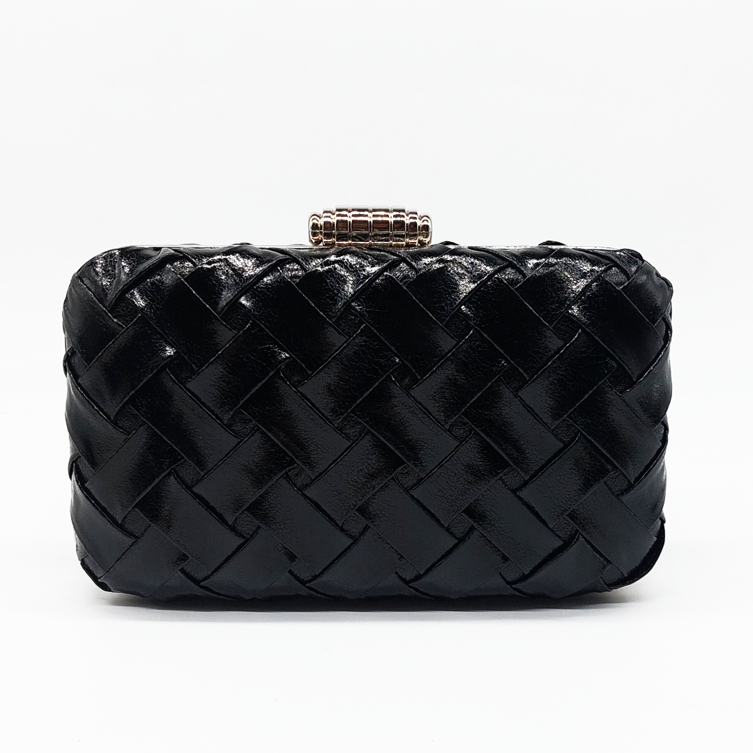 Weaved Leather Clutch