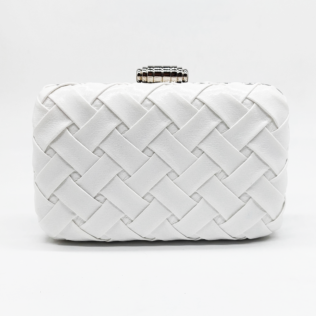 Weaved Leather Clutch