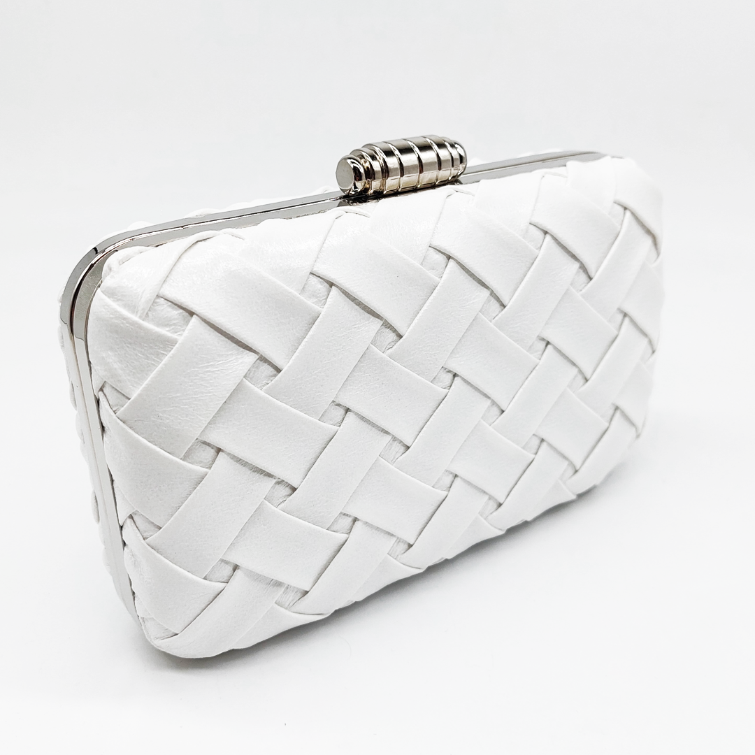 Weaved Leather Clutch