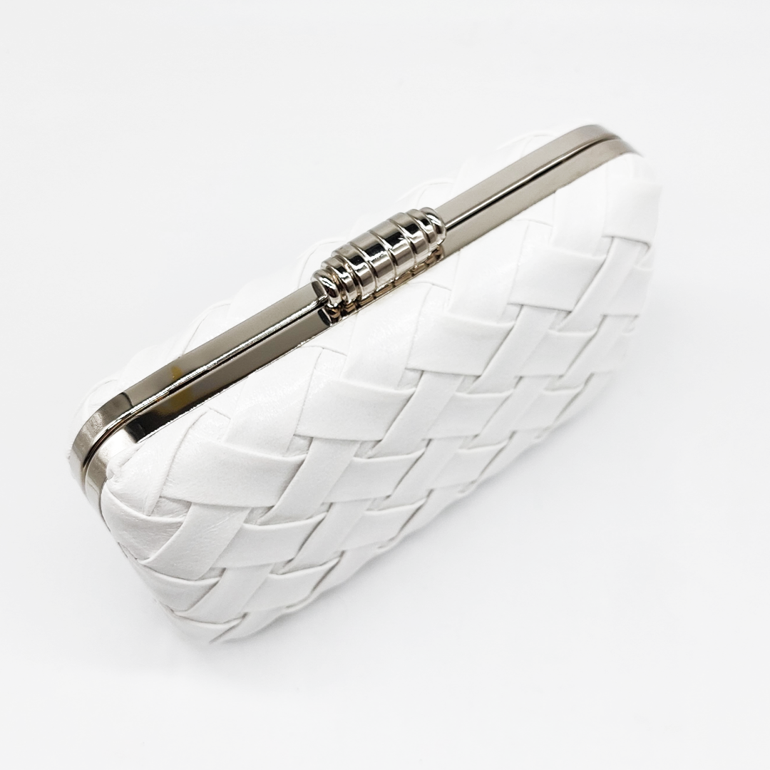 Weaved Leather Clutch