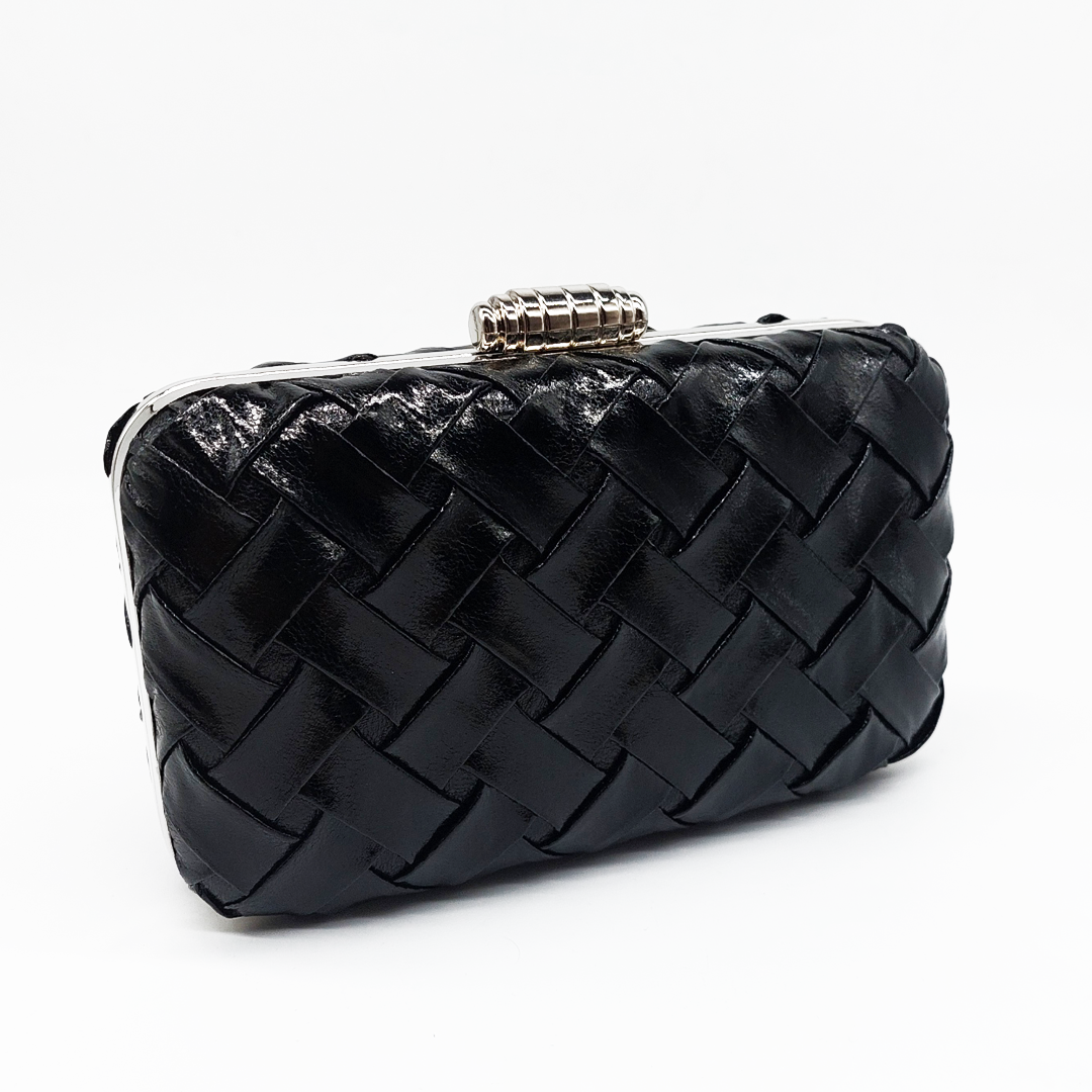 Weaved Leather Clutch