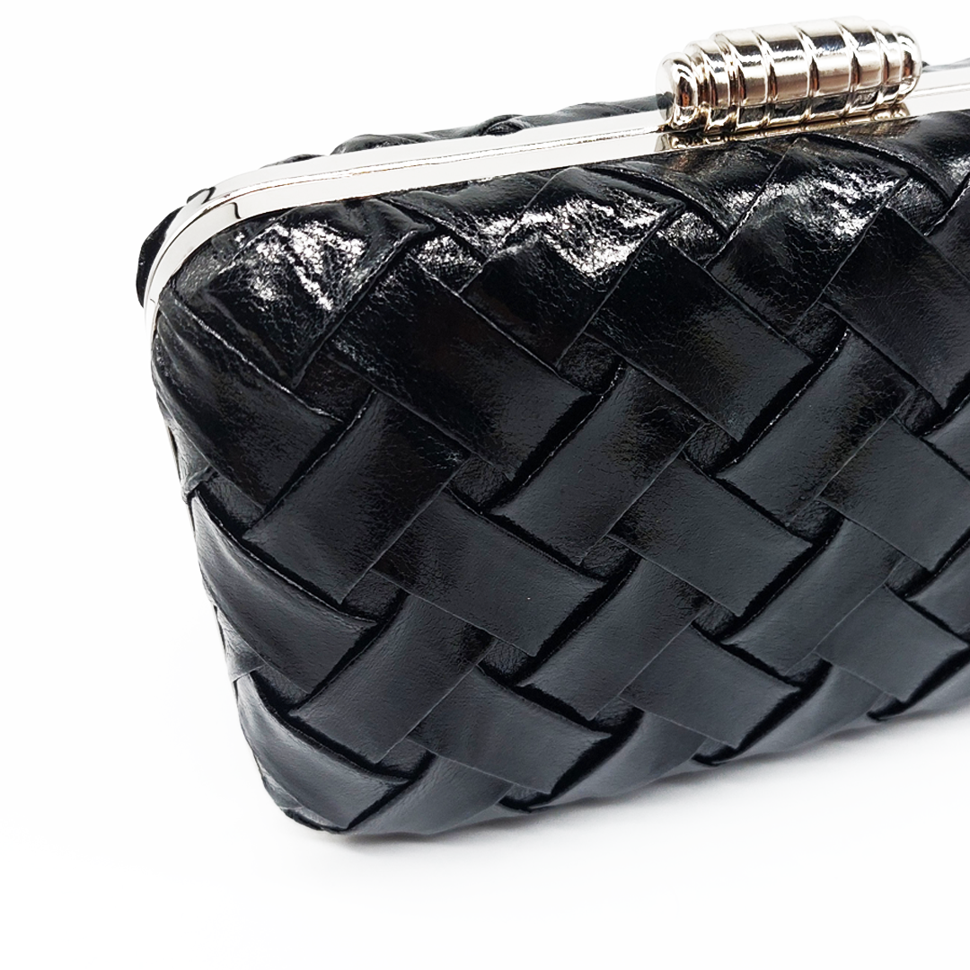 Weaved Leather Clutch